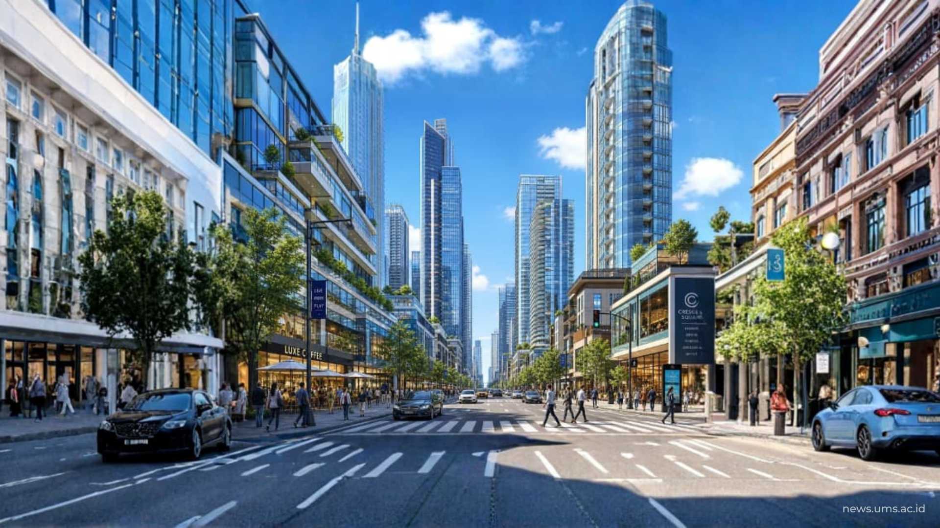 Ilustrasi gambaran smart city. Sumber: Canva AI